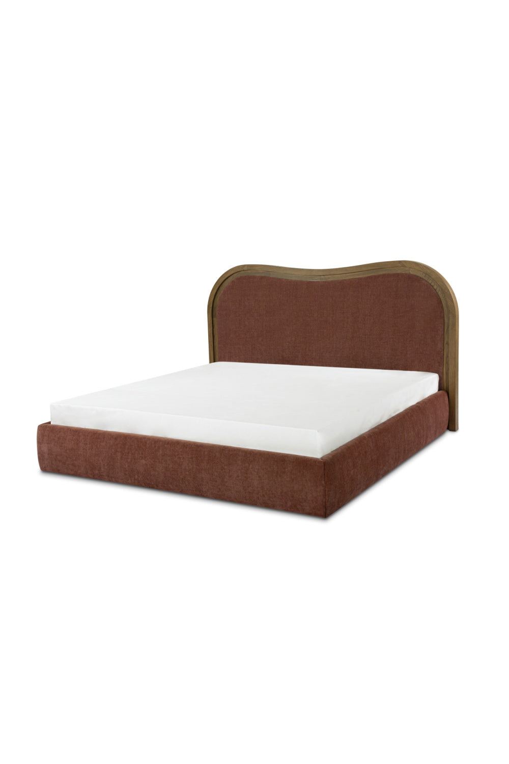 Modern European furniture - Brown Wave Headboard Bed - www.oroa.com | Oroa.com
