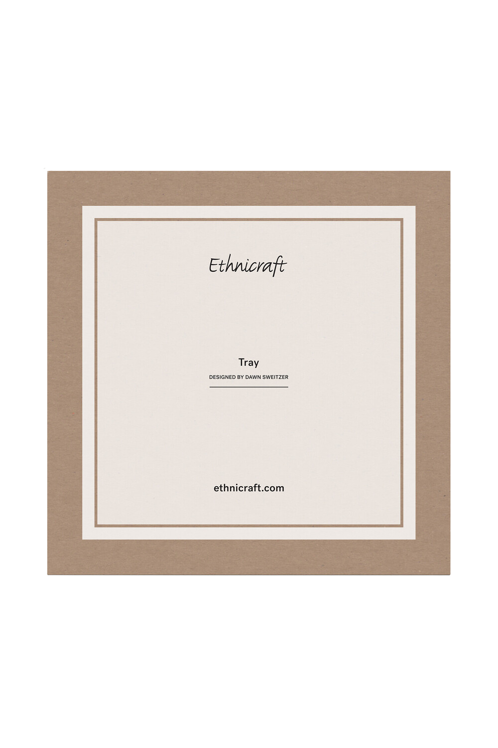 Square Earth-Toned Glass Tray | Ethnicraft Cinnamon