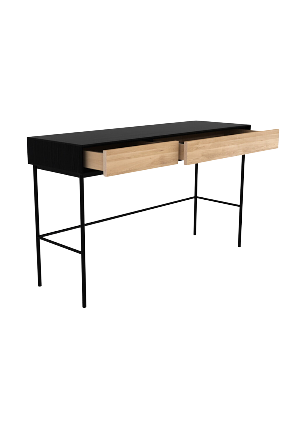 Solid Oak 2-Drawer Desk | Ethnicraft Blackbird | Oroa.com