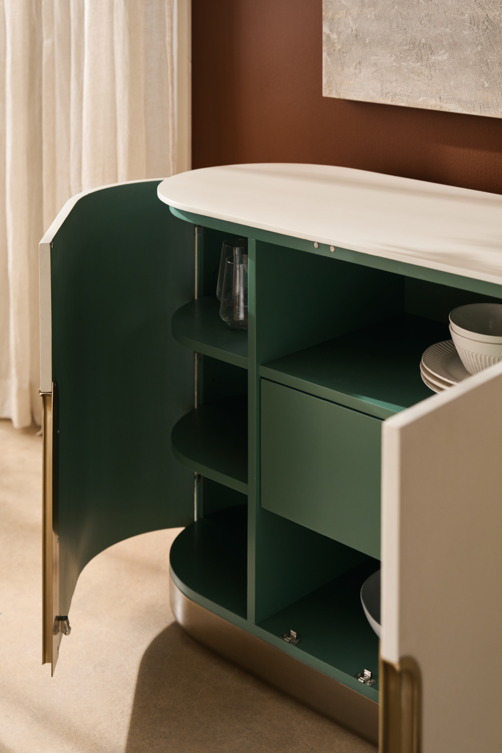 Bronze Hardware 4-Door Sideboard | Caracole Tangier | Oroa.com