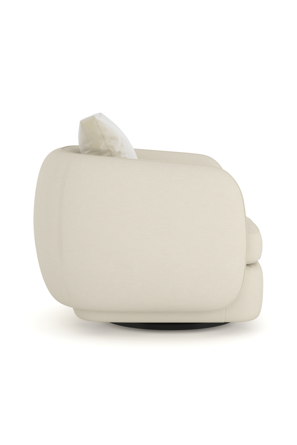 Ivory Linen Swivel Chair | Caracole Lumi | Oroa.com