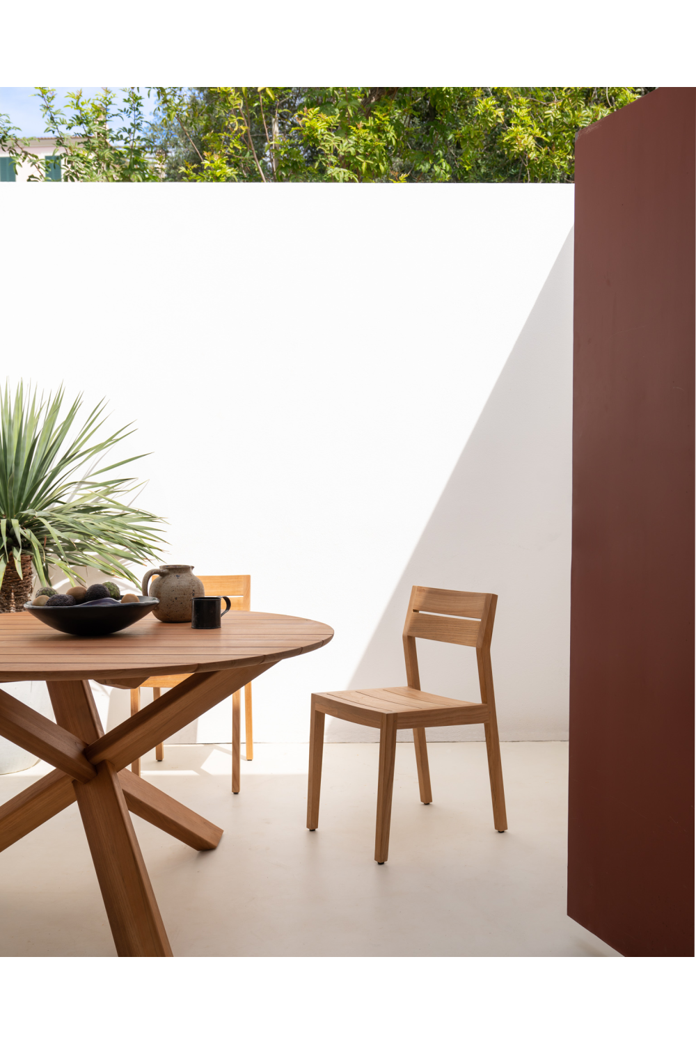 Solid Teak Outdoor Dining Chair | Ethnicraft EX 1 | OROA.com
