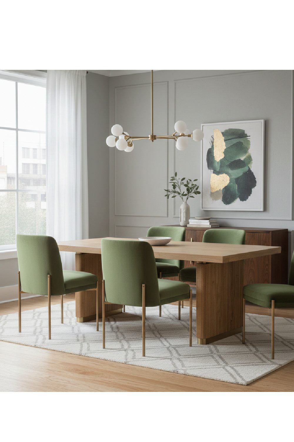 Modern European furniture - Chamfered Edge Oak Dining Table - www.oroa.com | Oroa.com