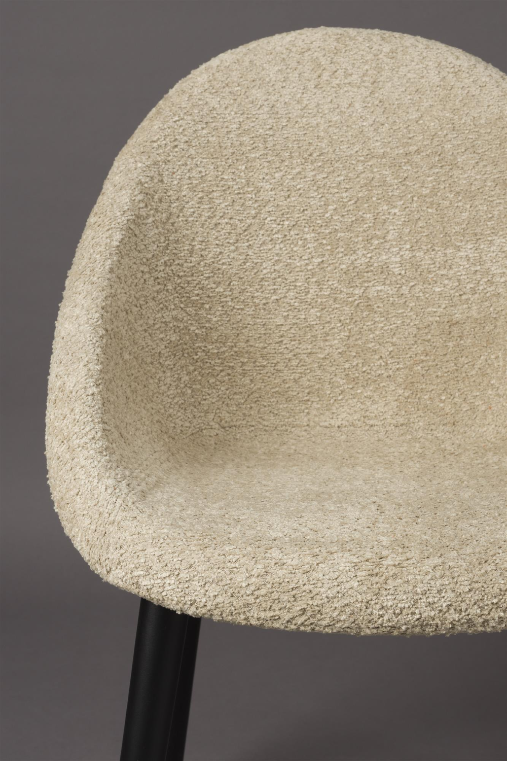 Bouclé Tub Dining Chairs (2) | Dutchbone Fenna | OROA.com