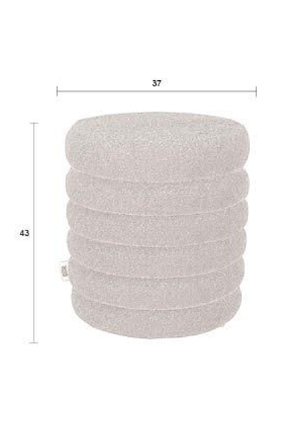 Bouclé Upholstered Stool | Dutchbone Fern | OROA.com