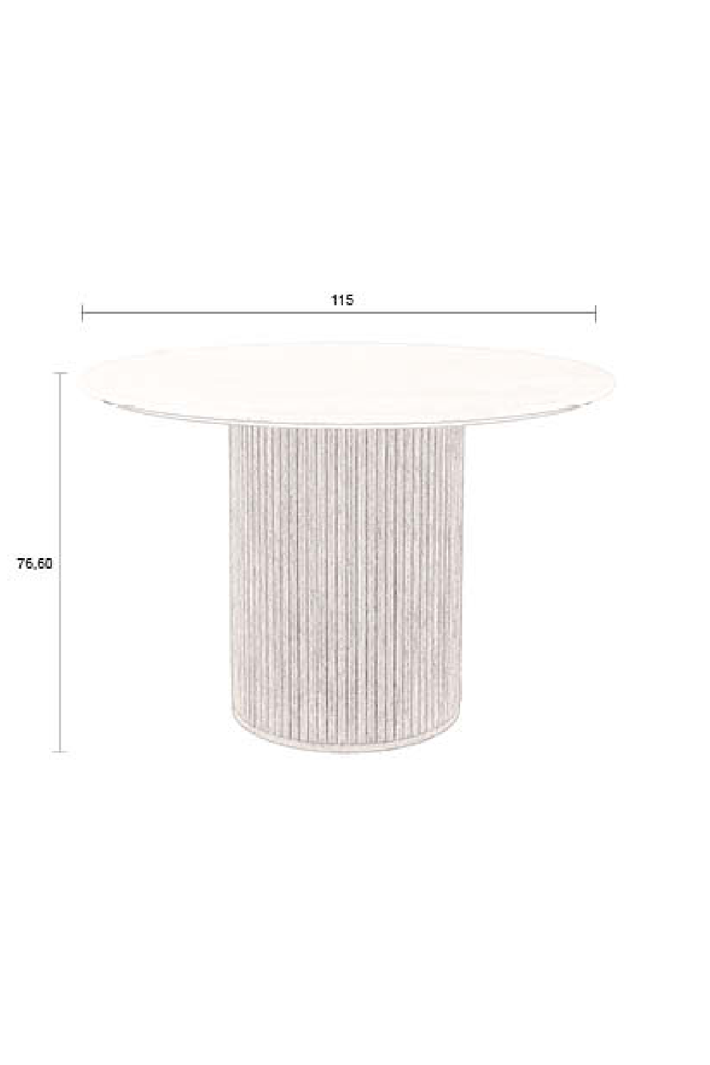 Cream Travertine Dining Table | Dutchbone Arda | OROA.com