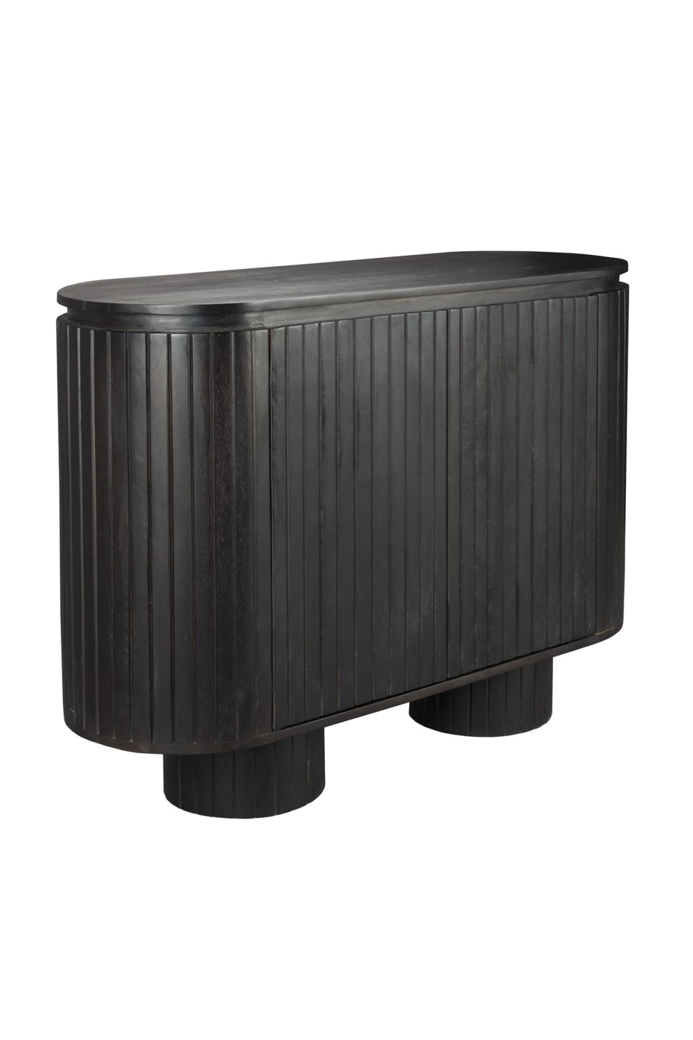 Black Wooden Oval Cabinet | Dutchbone Kenji | OROA.com