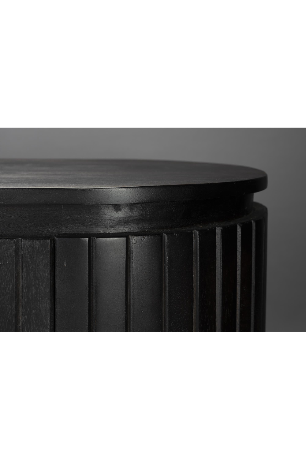 Black Wooden Oval Cabinet | Dutchbone Kenji | OROA.com