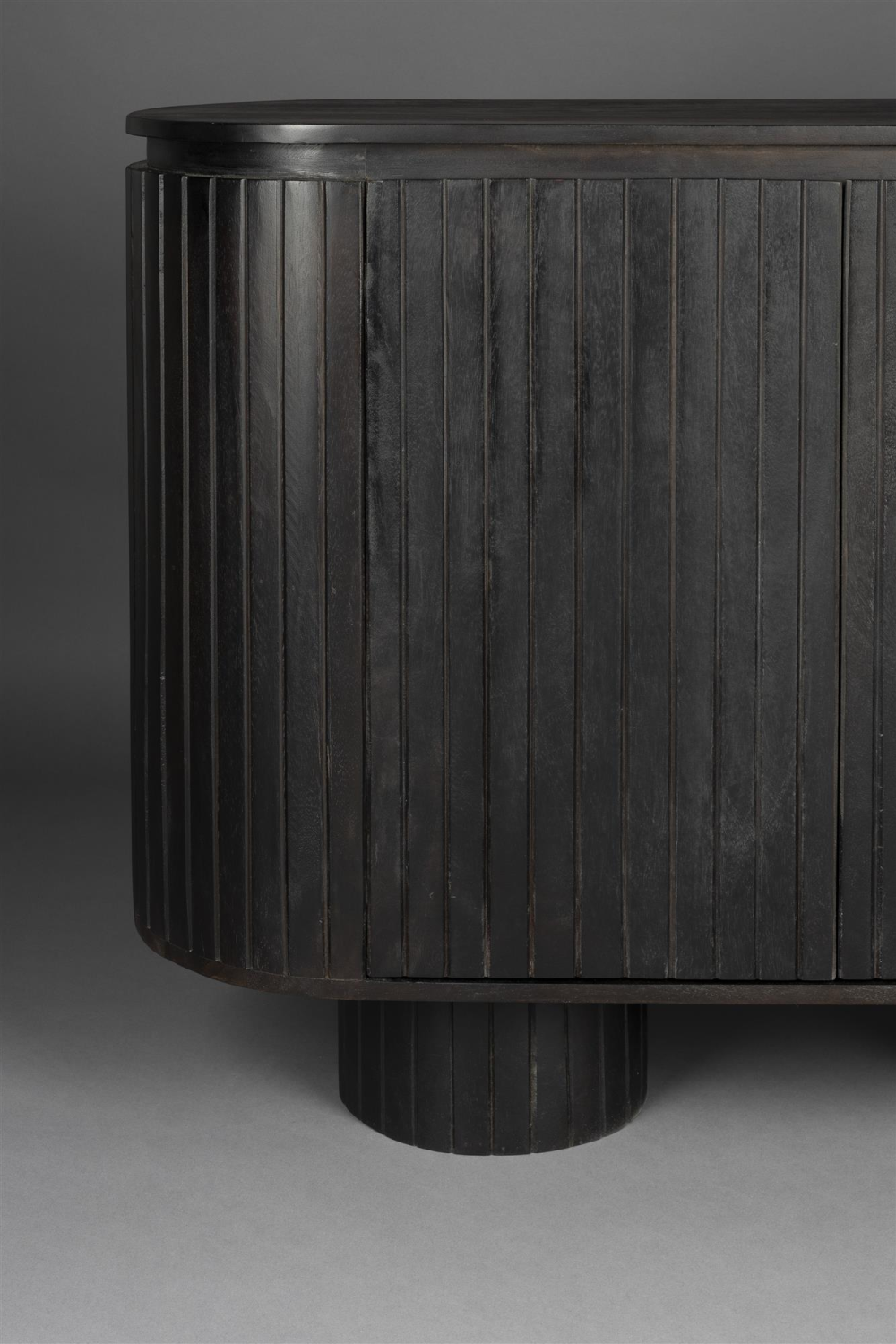 Black Wooden Oval Cabinet | Dutchbone Kenji | OROA.com