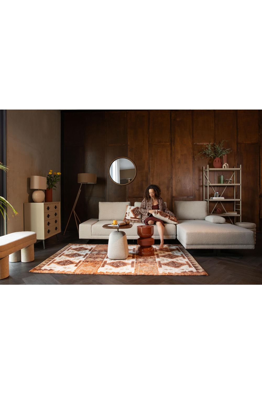 Beige Iron Shelf | Oroa.com