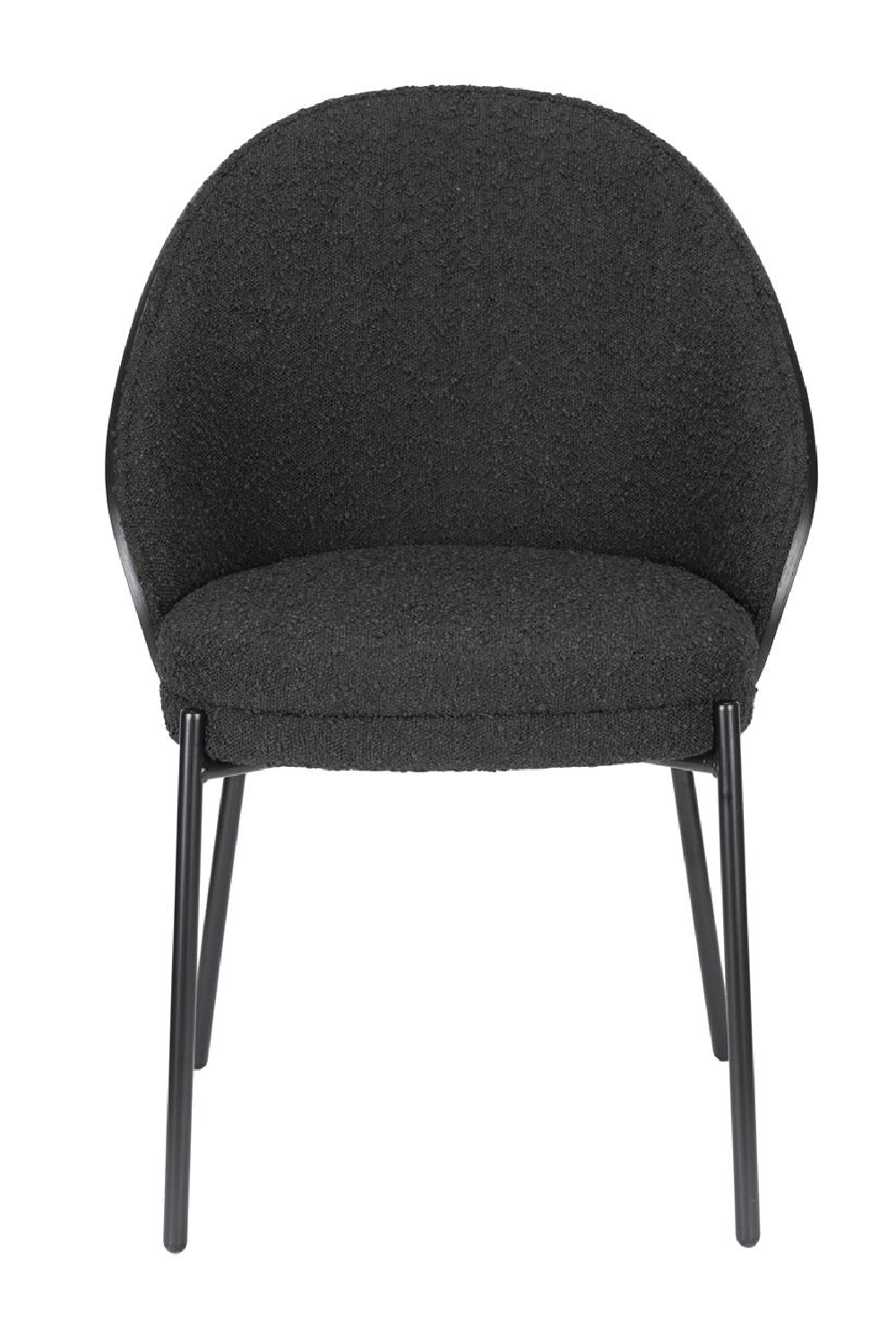Black Bouclé Dining Chair | Dutchbone Rodin | OROA.com