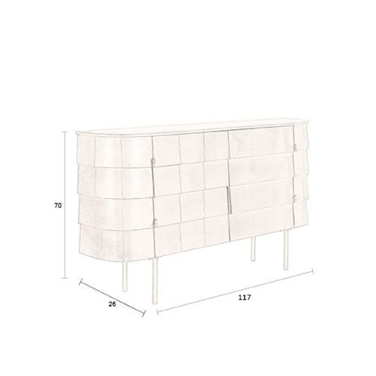 Vintage Gold Sideboard | Oroa.com