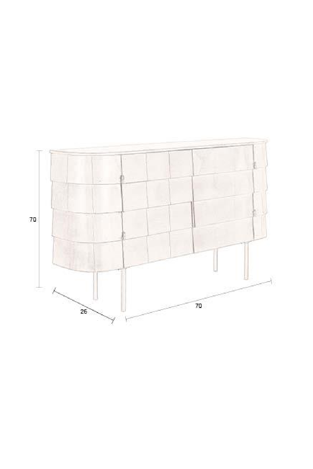 Vintage Gold Sideboard | Dutchbone Hanna | OROA.com