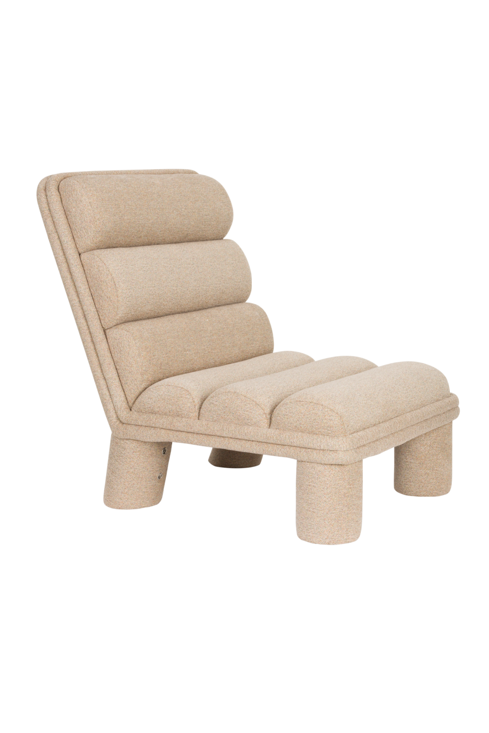 Bouclé Channeled Lounge Chair | Dutchbone Fern | OROA.com
