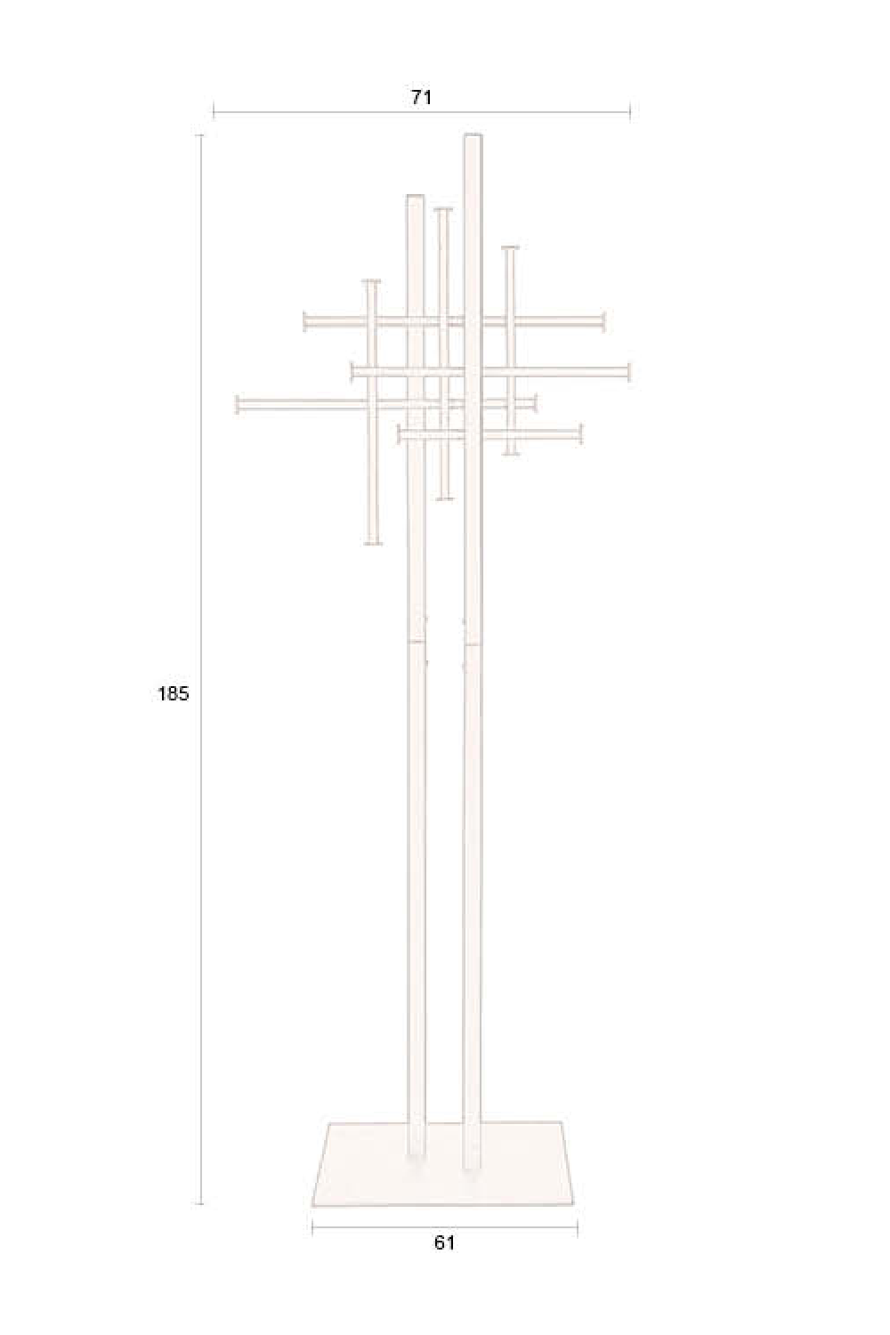 Black Metal Coat Rack | Dutchbone Rumex | OROA.com