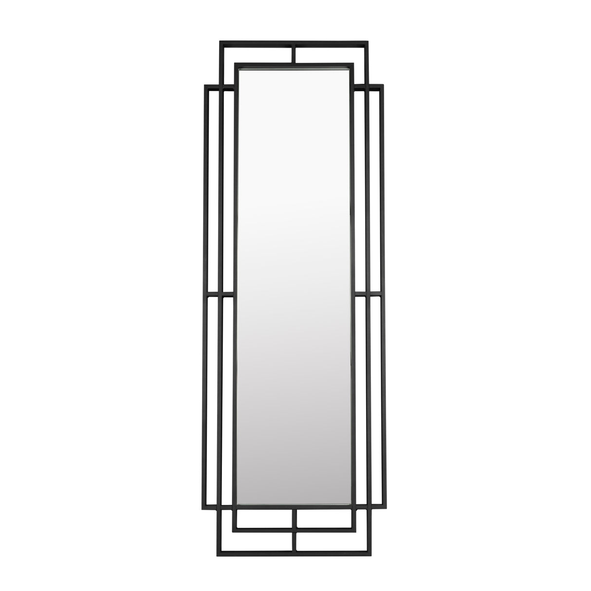 Modern European furniture - Black Metal Framed Mirror - www.oroa.com | Oroa.com