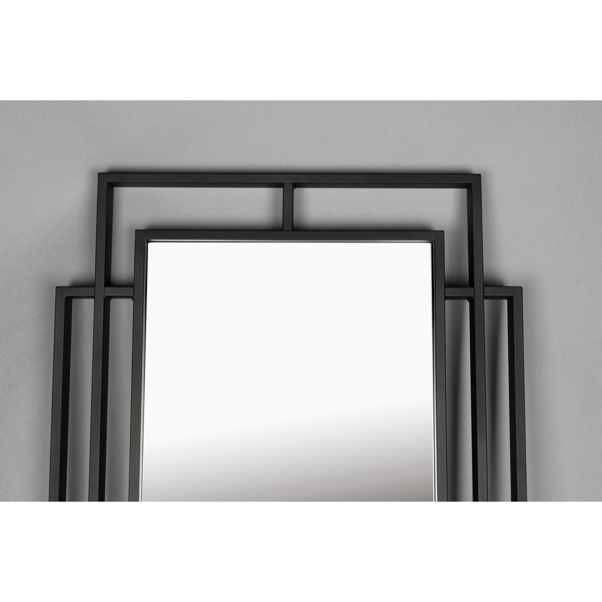 Modern European furniture - Black Metal Framed Mirror - www.oroa.com | Oroa.com
