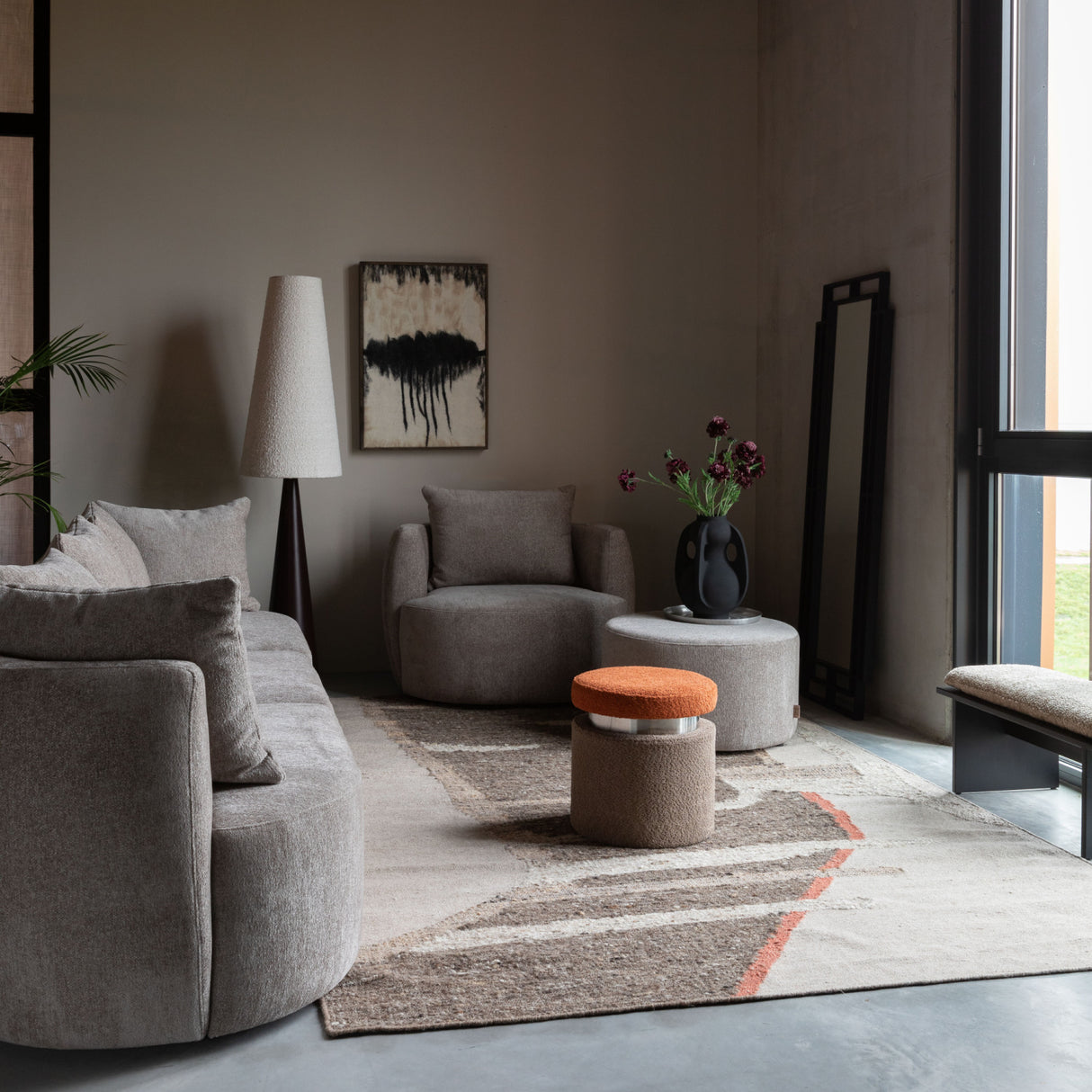 Modern European furniture - Black Metal Framed Mirror - www.oroa.com | Oroa.com