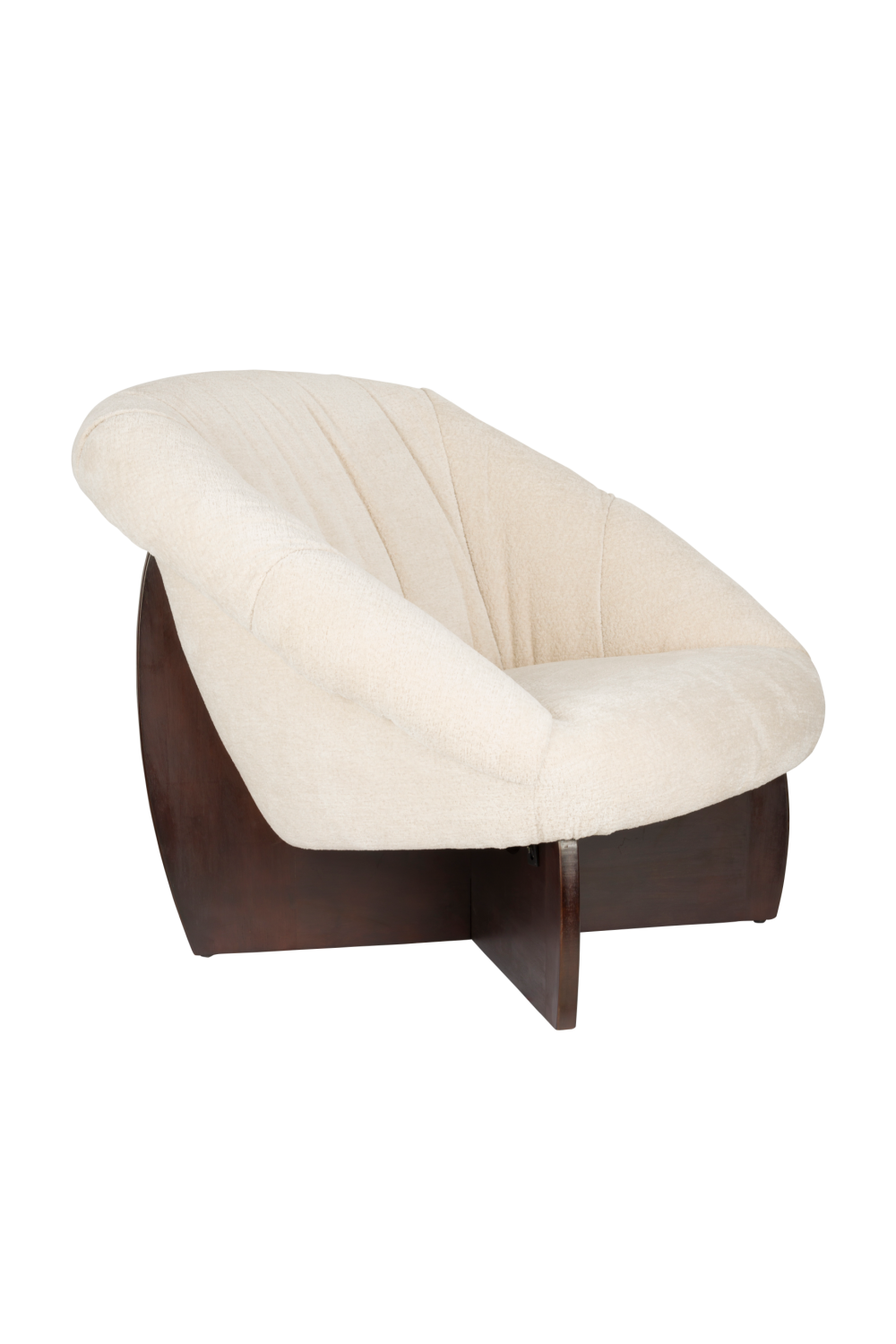 Beige Bouclé Lounge Chair | Dutchbone Emilius | OROA.com
