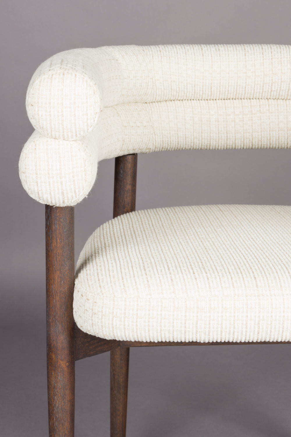 Off-White Curved Dining Chair | Dutchbone Sela | OROA.com