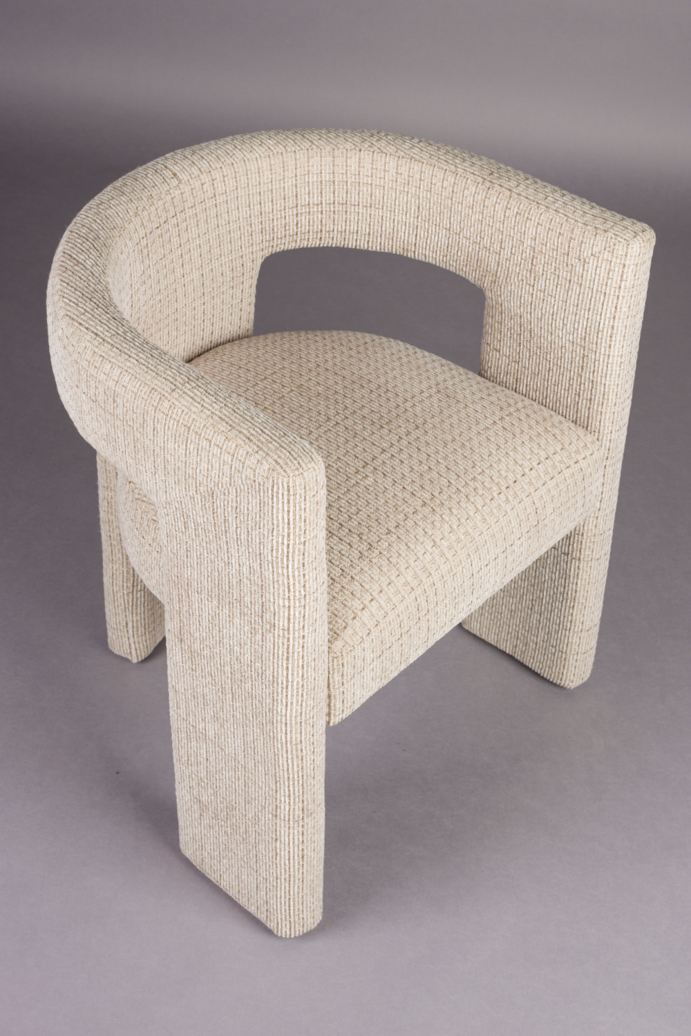 Beige Woven Design Dining Chair | Dutchbone Medina | OROA.com