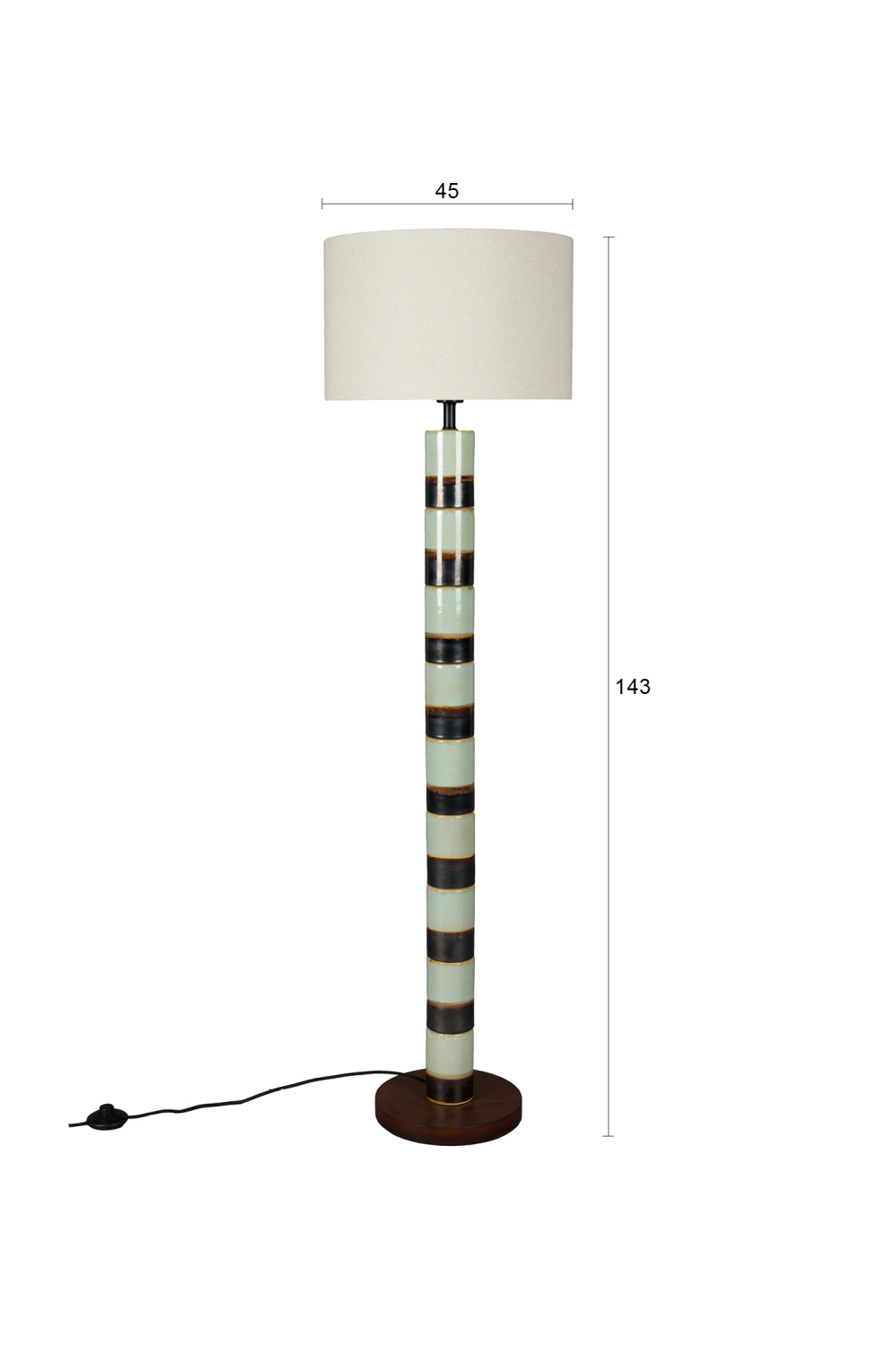 Cotton Shade Floor Lamp | Dutchbone Vertigo | OROA.com