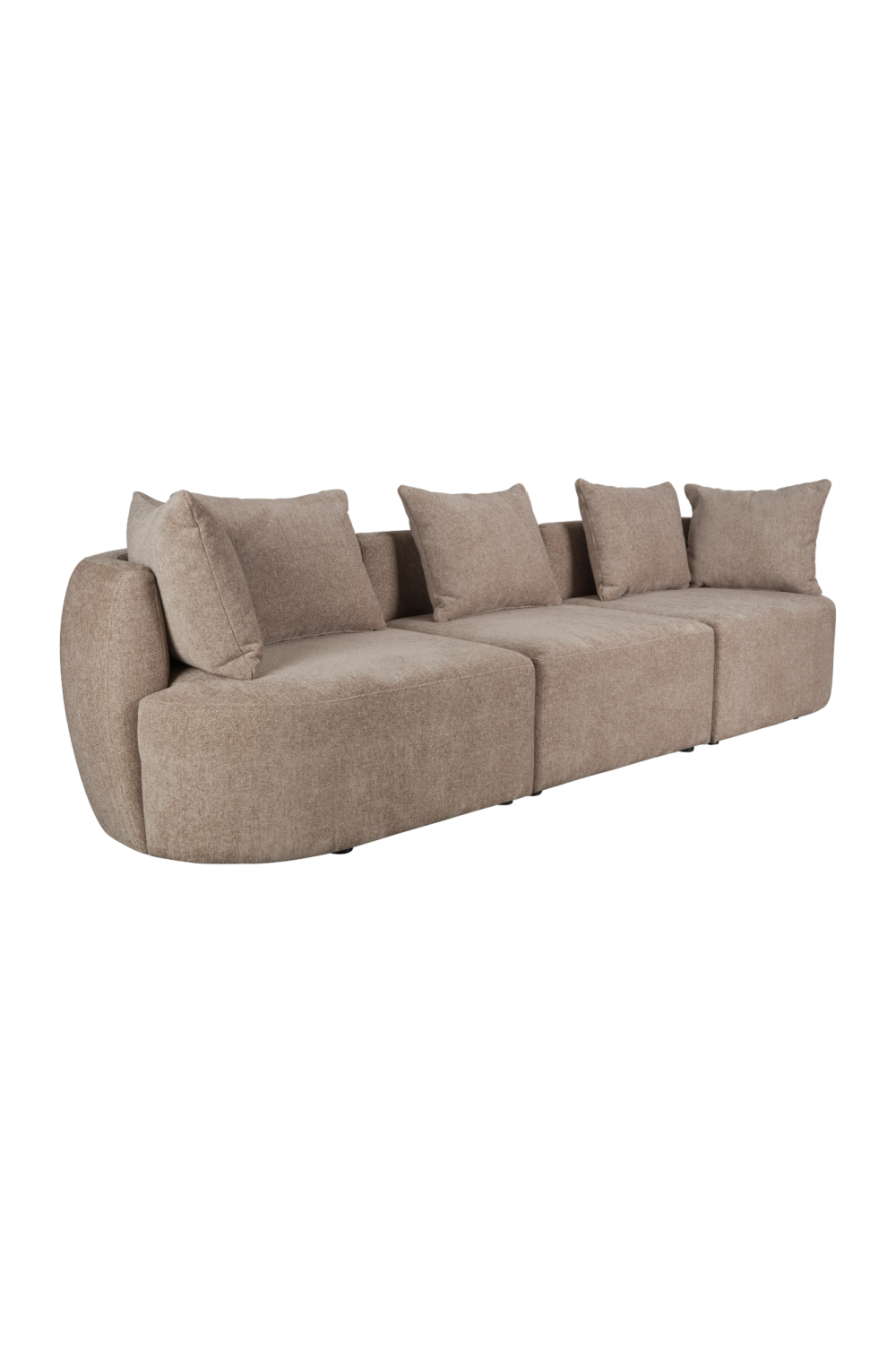 Woven Fabric 3-Seater Sofa | Dutchbone Rocca | OROA.com