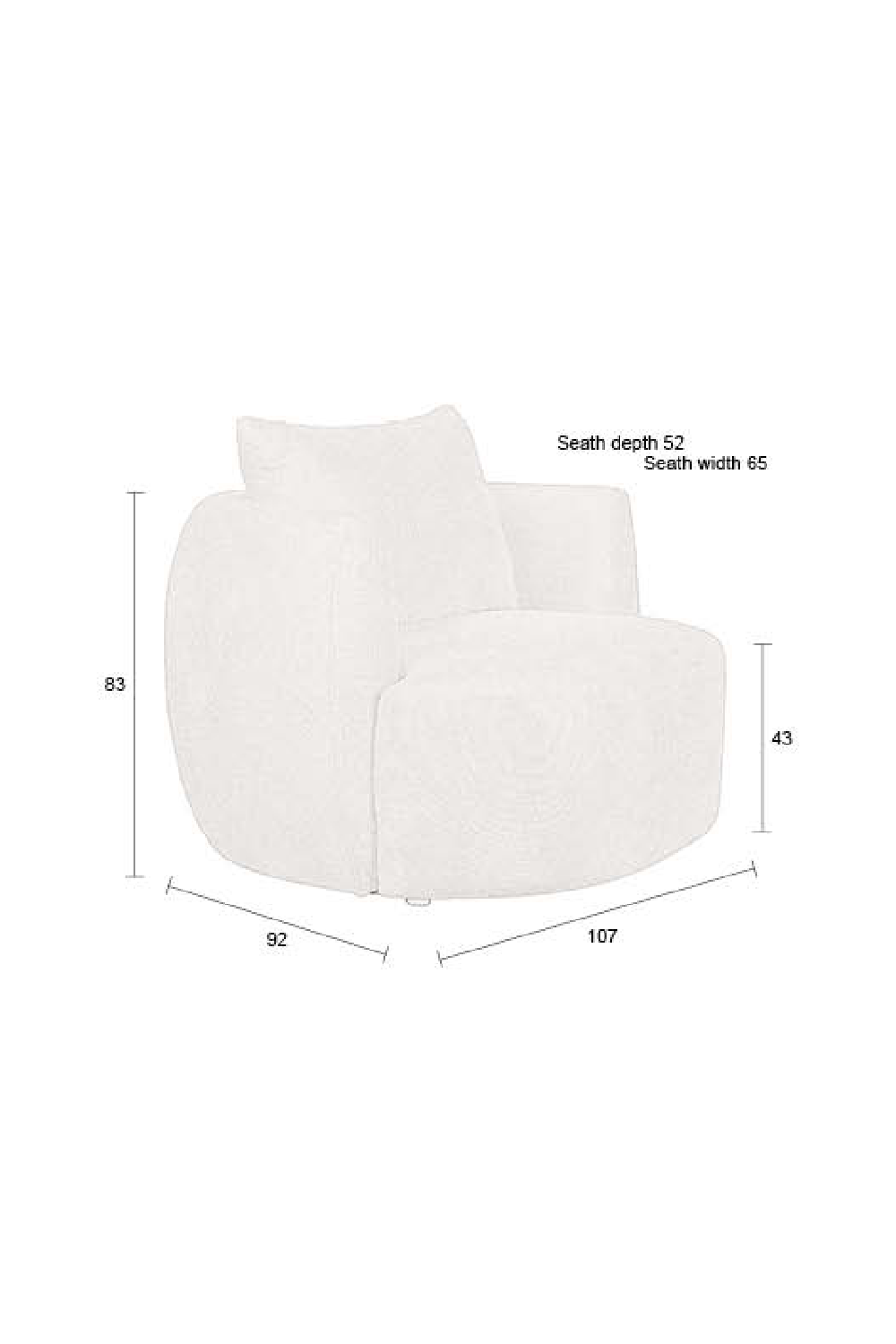 Woven Lounge Barrel Chair | Dutchbone Rocca | OROA.com