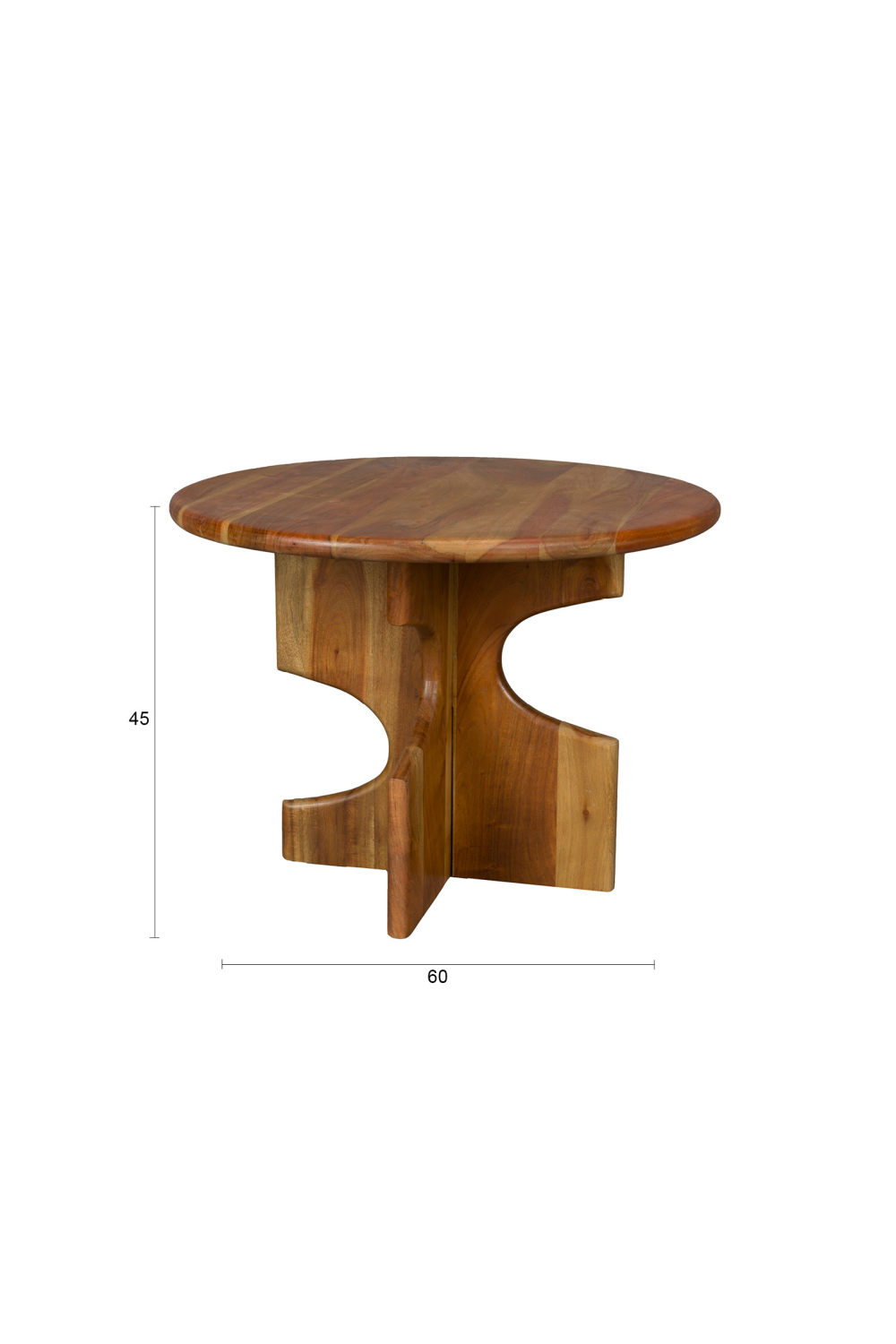 Notched Base Wooden Side Table | Dutchbone Morgan | OROA.com