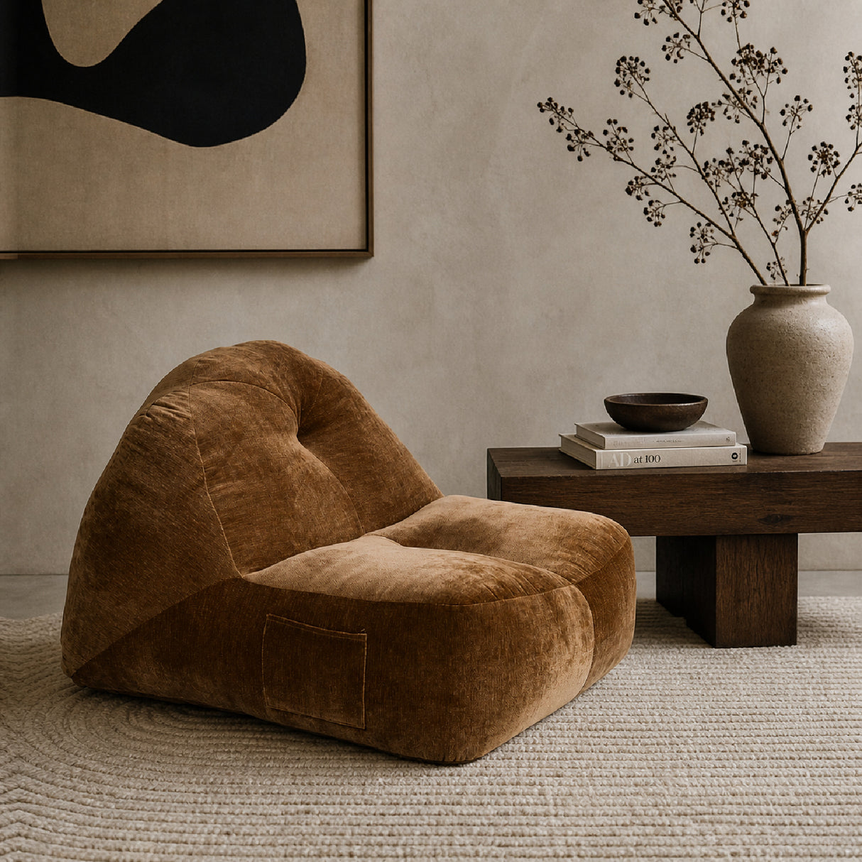 Modern European furniture - Velvet Lounge Bean Bag - www.oroa.com | Oroa.com