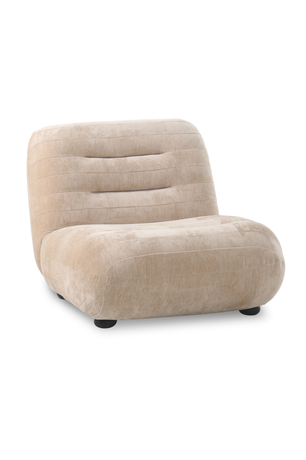Deep Stitched Velvet Lounge Chair | Dutchbone Wyatt | OROA.com