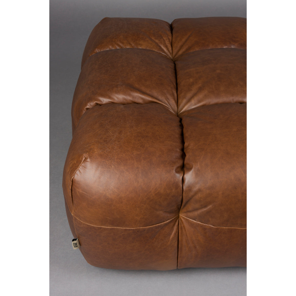 Tufted Leather Ottoman | Oroa.com