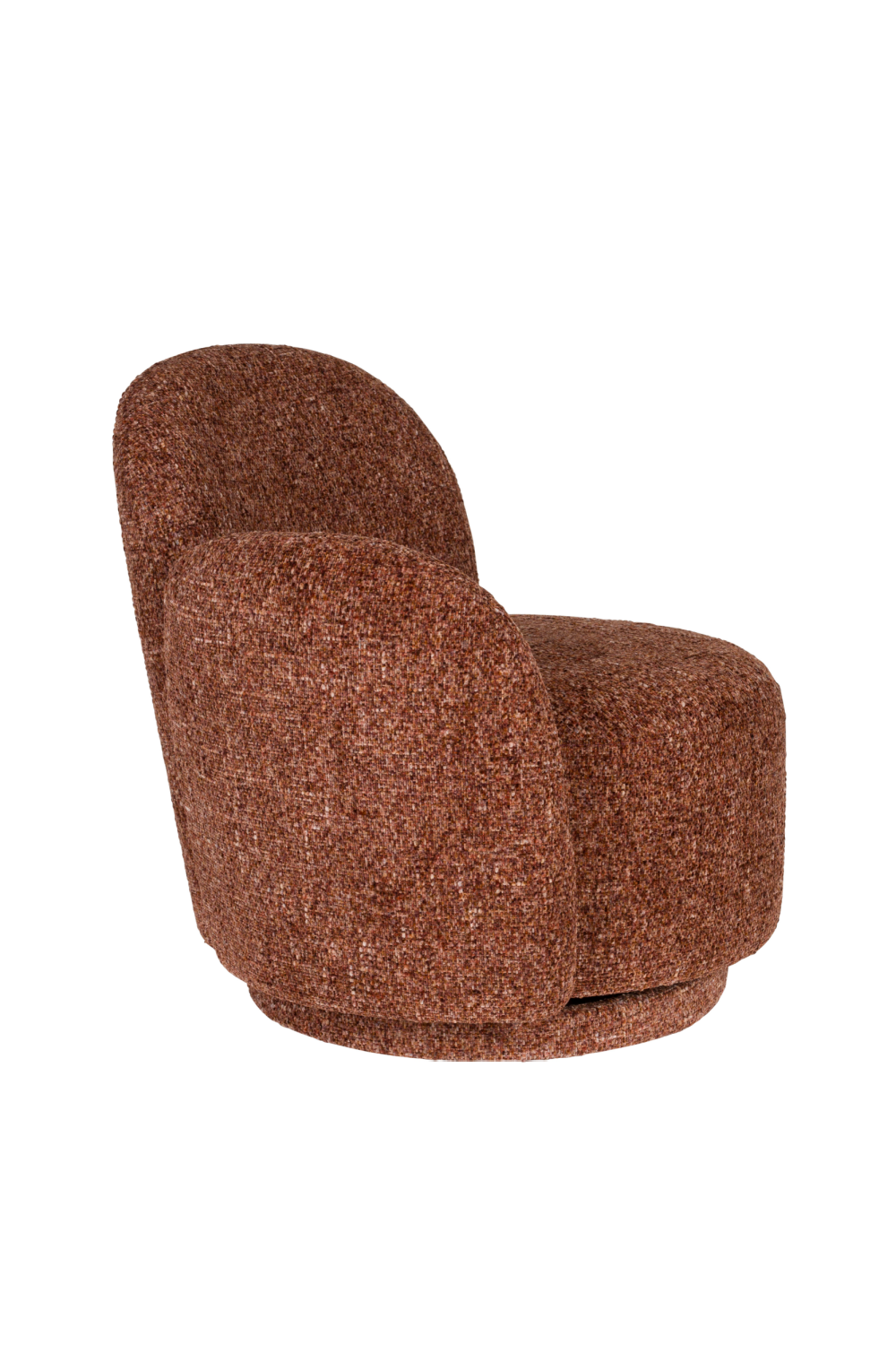 Melange Fabric Swivel Lounge Chair | Dutchone Rose | Oroa.com