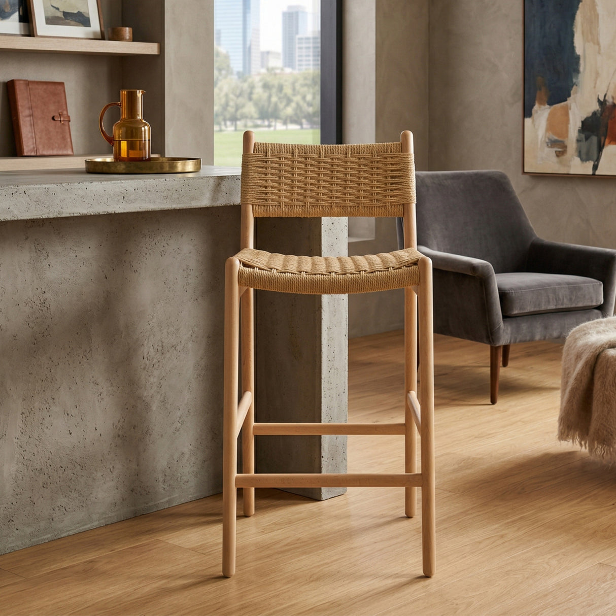 Woven Paper Counter Stool | Oroa.com