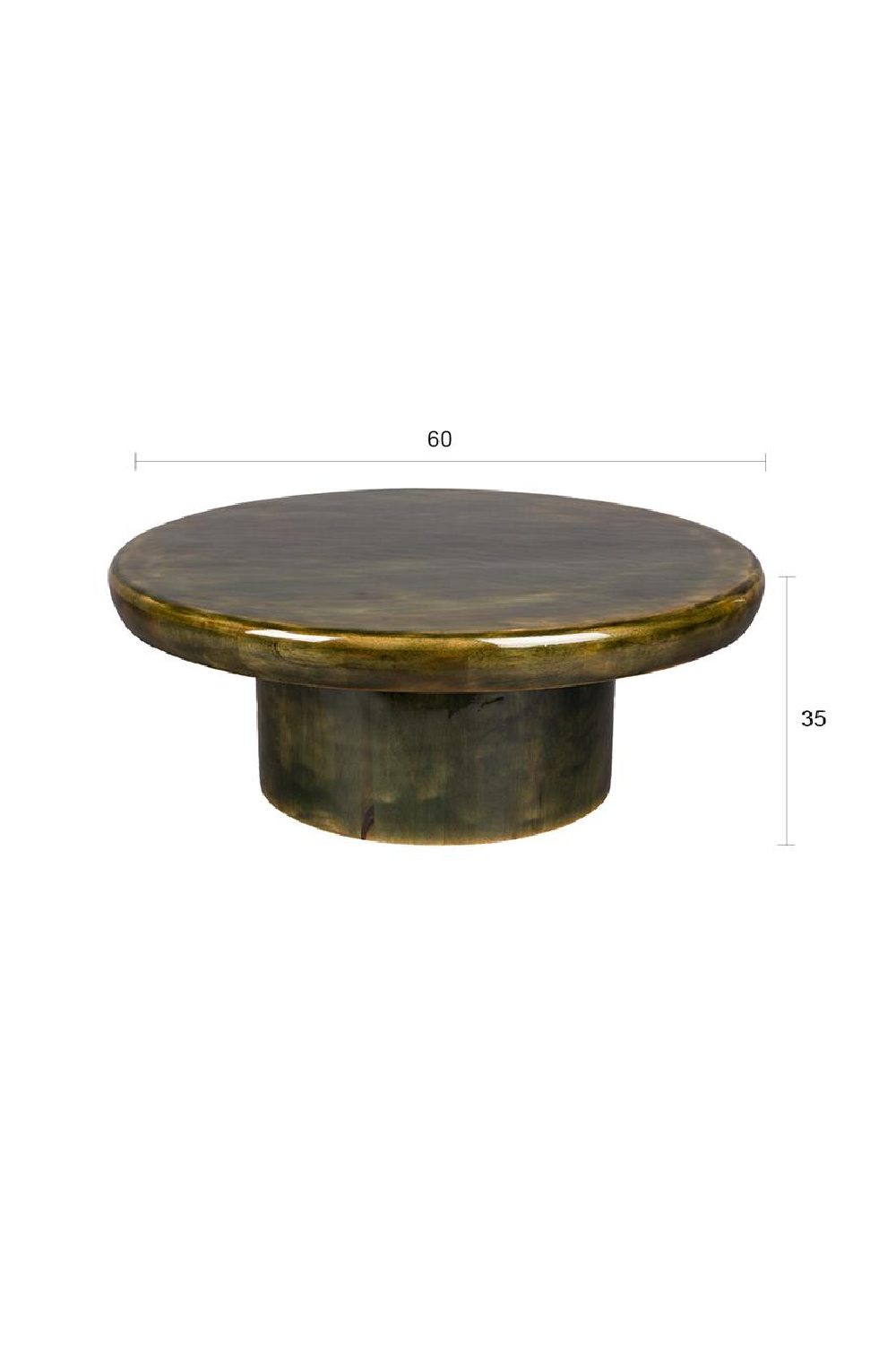 Glossy Mango Wood Coffee Table | Dutchbone Mush | Oroa.com