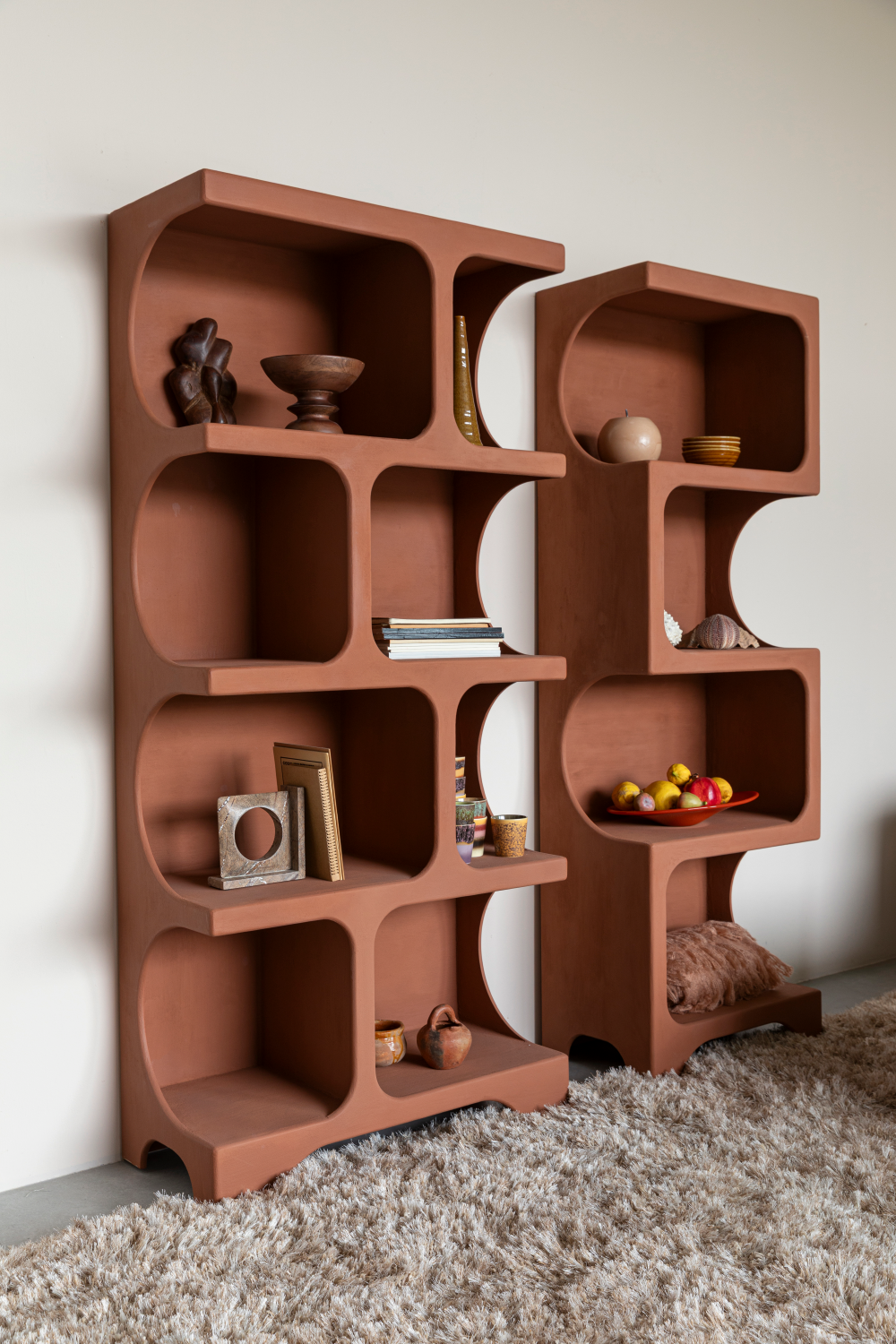 Matte Terracotta Shelf Cabinet | Dutchbone Dundee | Oroa.com