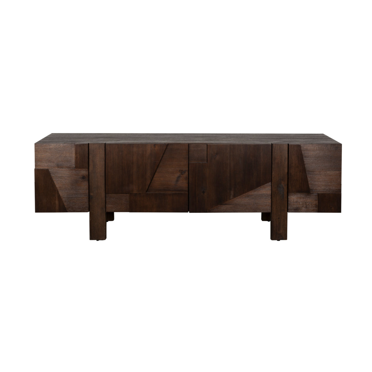 Wooden Geometrical 4-Door Sideboard | Oroa.com