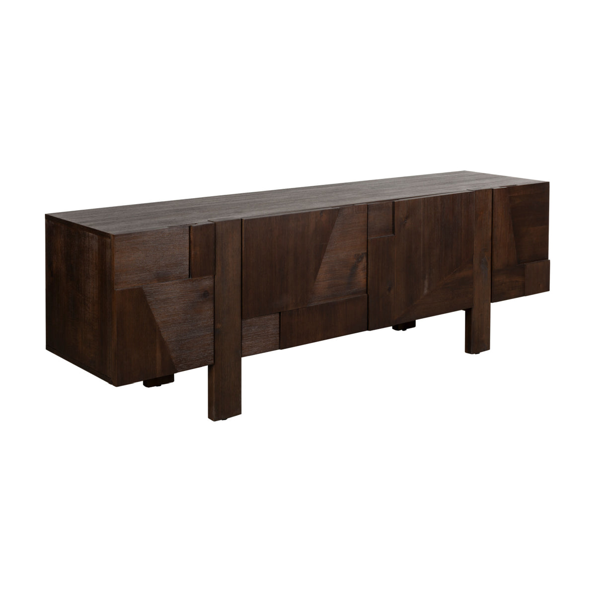 Wooden Geometrical 4-Door Sideboard | Oroa.com