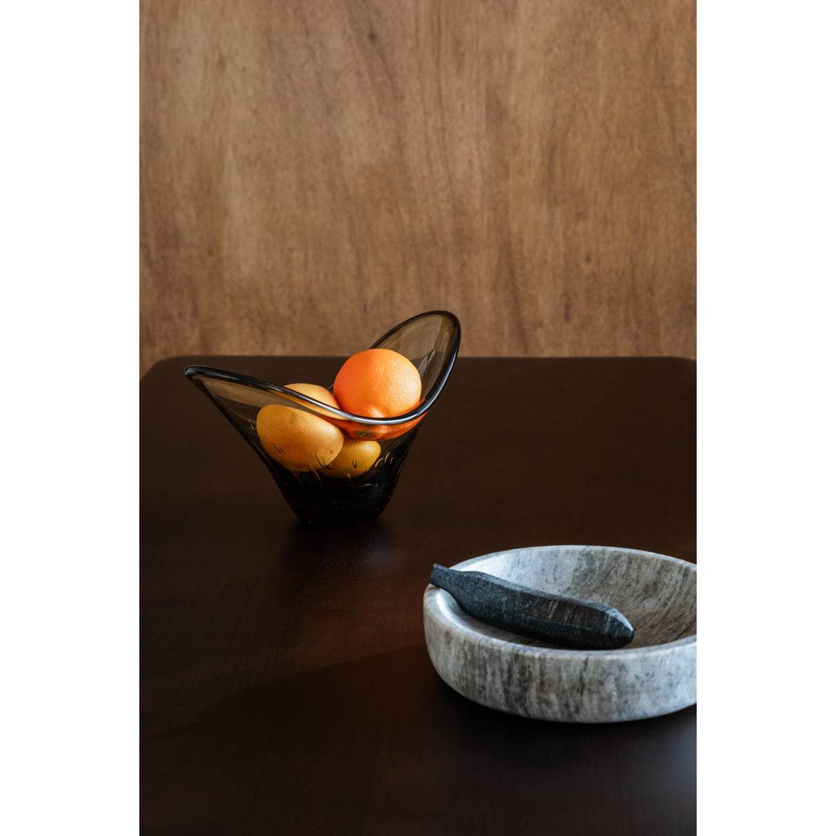 Smoked Glass Bowl Tray | Oroa.com