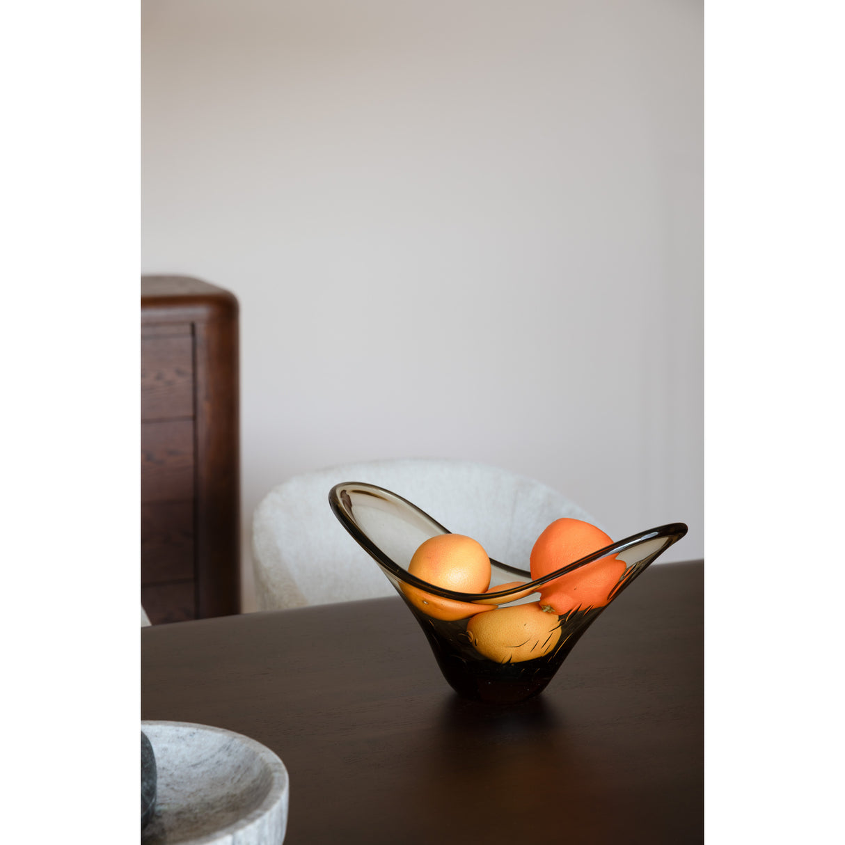 Smoked Glass Bowl Tray | Oroa.com