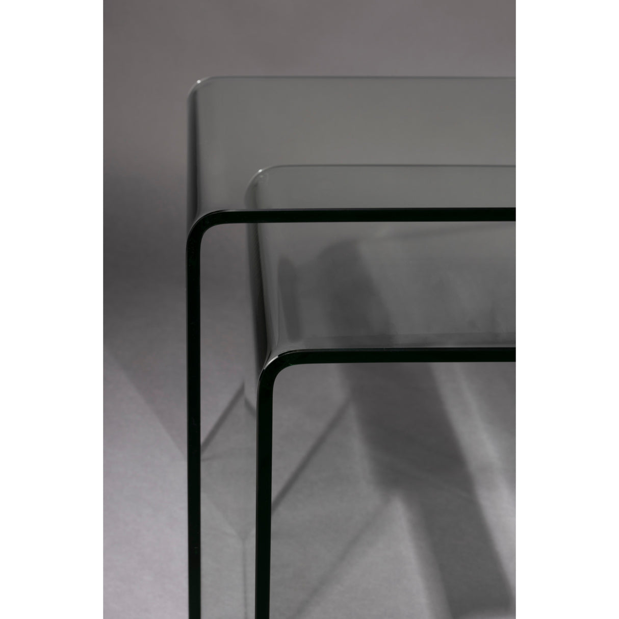 Modern European furniture - Clear Glass Side Tables (2) - www.oroa.com | Oroa.com