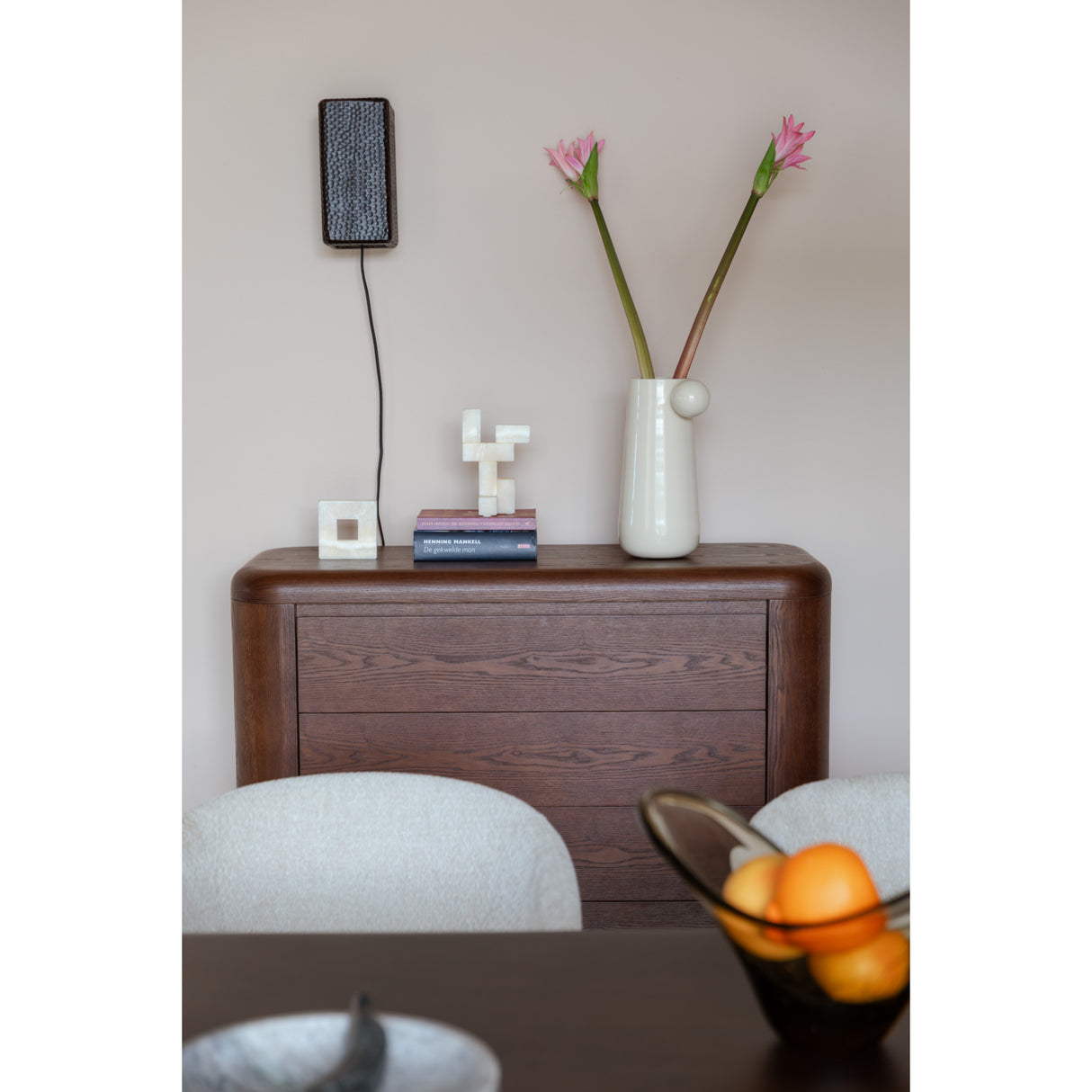 Walnut Wood 3-Drawer Cabinet | Oroa.com