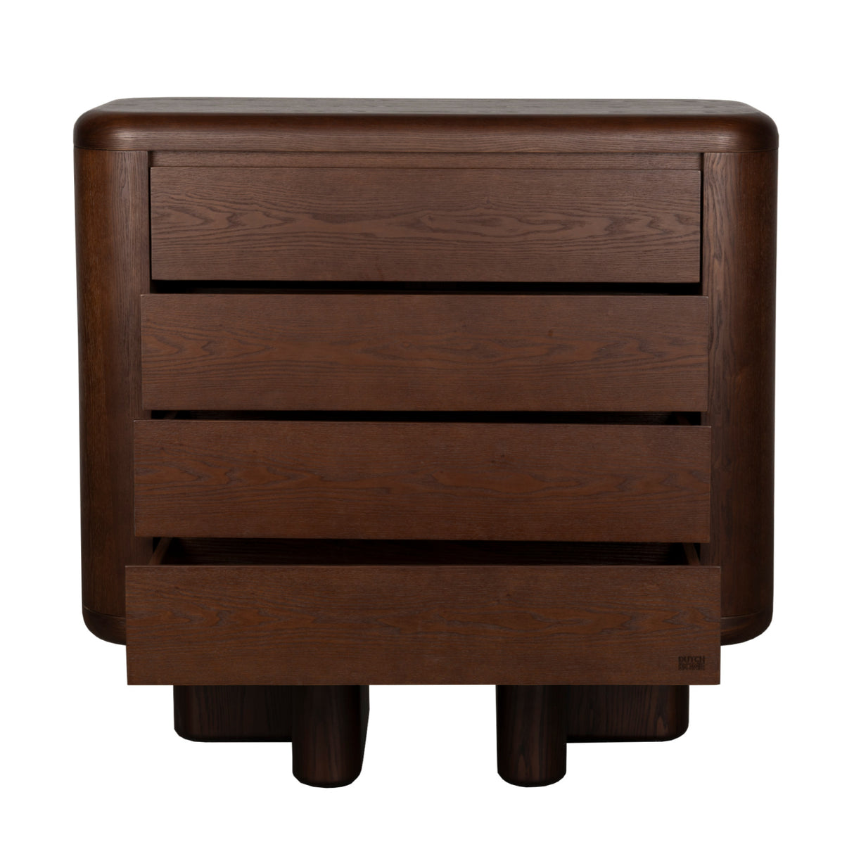 Walnut Wood 3-Drawer Cabinet | Oroa.com