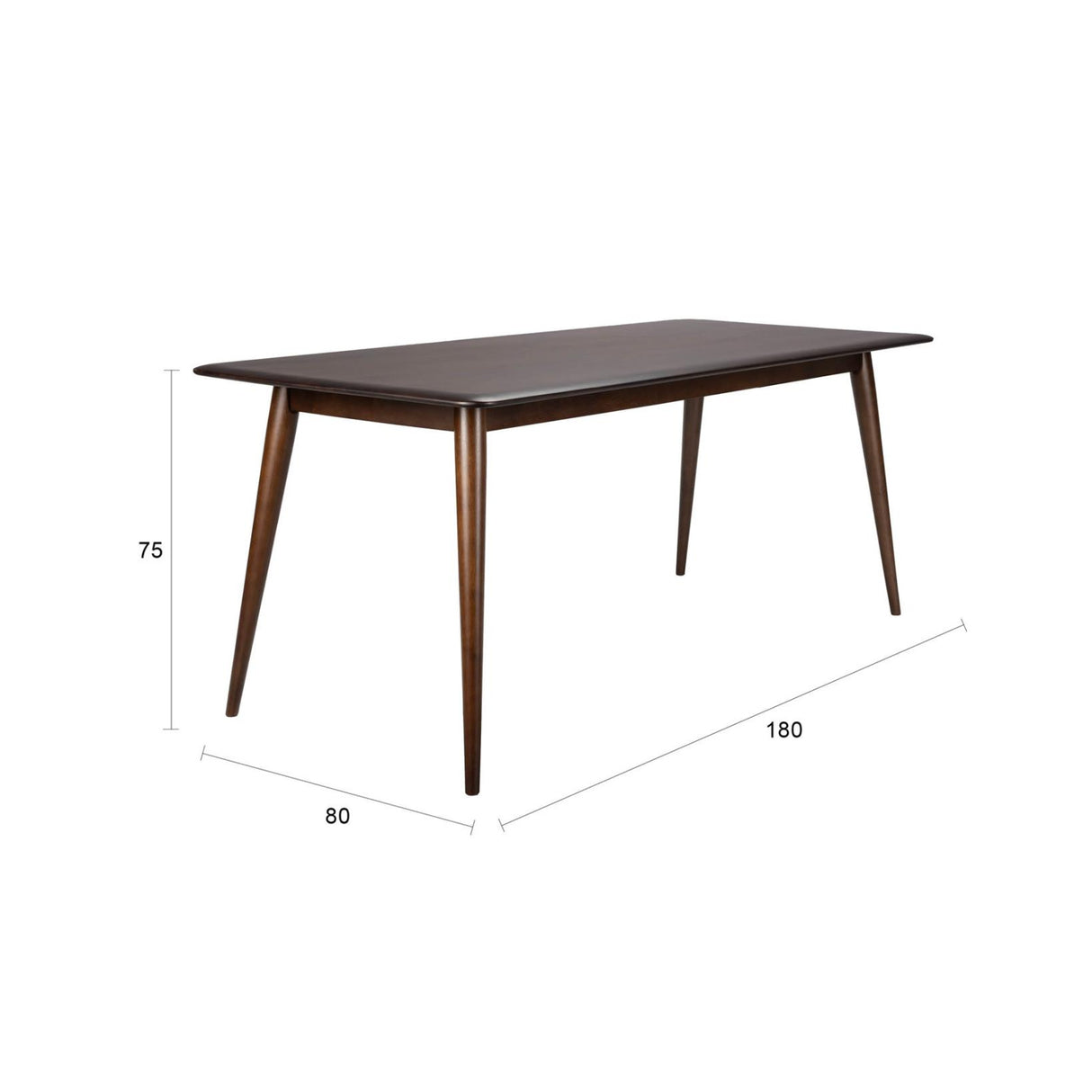 Modern European furniture - Brown Solid Wood Dining Table - www.oroa.com | Oroa.com