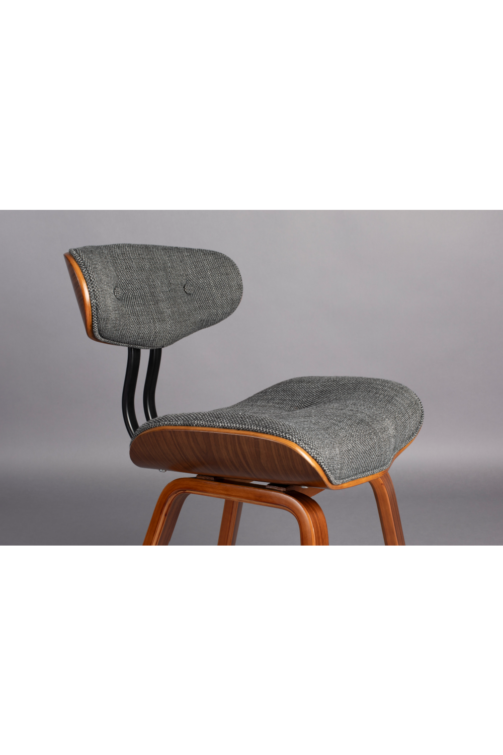 50s Inspired Padded Dining Chair | Dutchbone Blackwood | Oroa.com