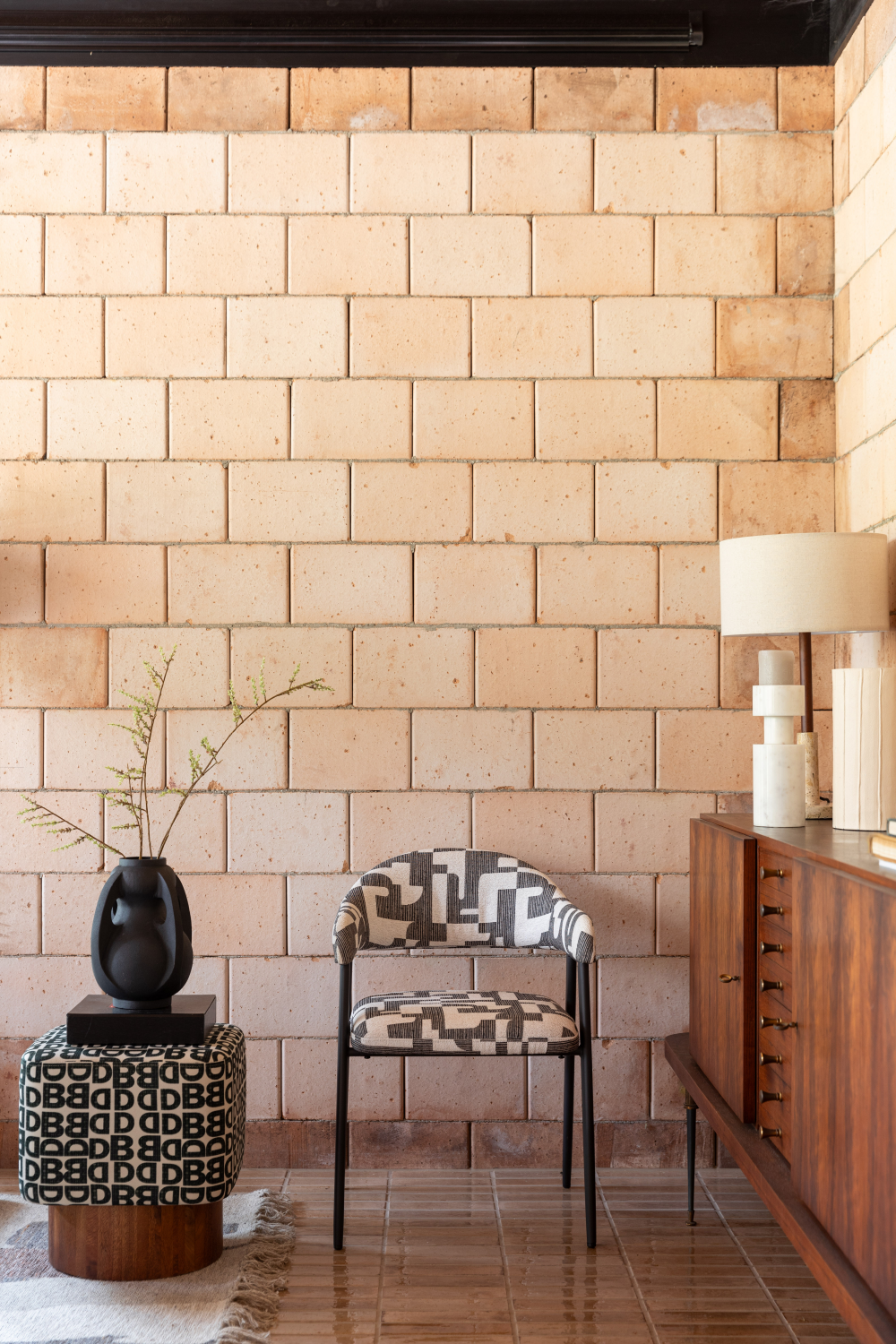 Graphic Patterned Dining Chair (2) | Dutchbone Miyo | OROA.com