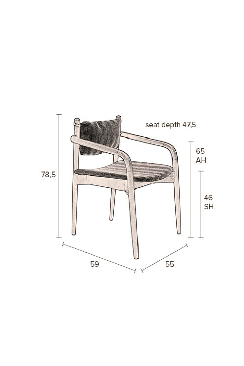 Shear Dining Chairs (2) | Dutchbone Torrance | Oroa.com