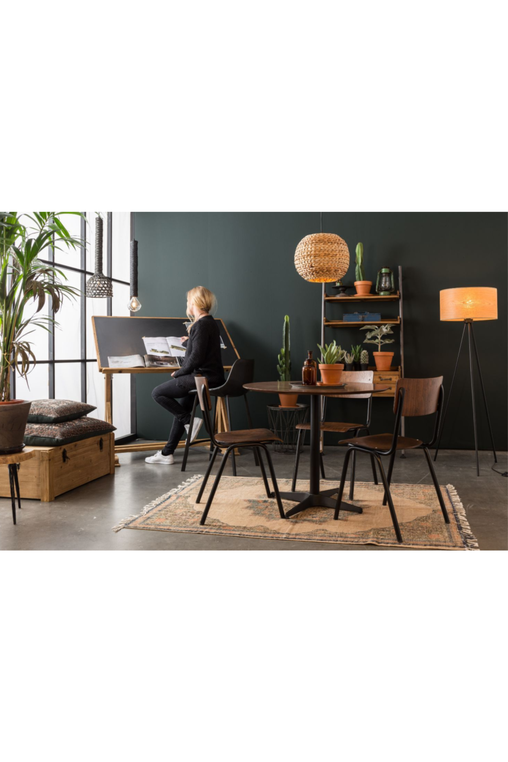 Black Counter Stool (2) | Dutchbone Franky | DutchFurniture.com