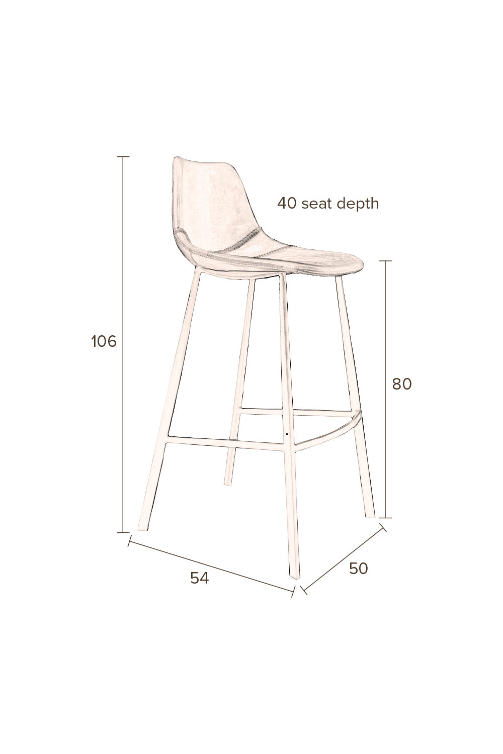 Velvet Upholstered Bar Stools (2) | Dutchbone Franky | OROA.com