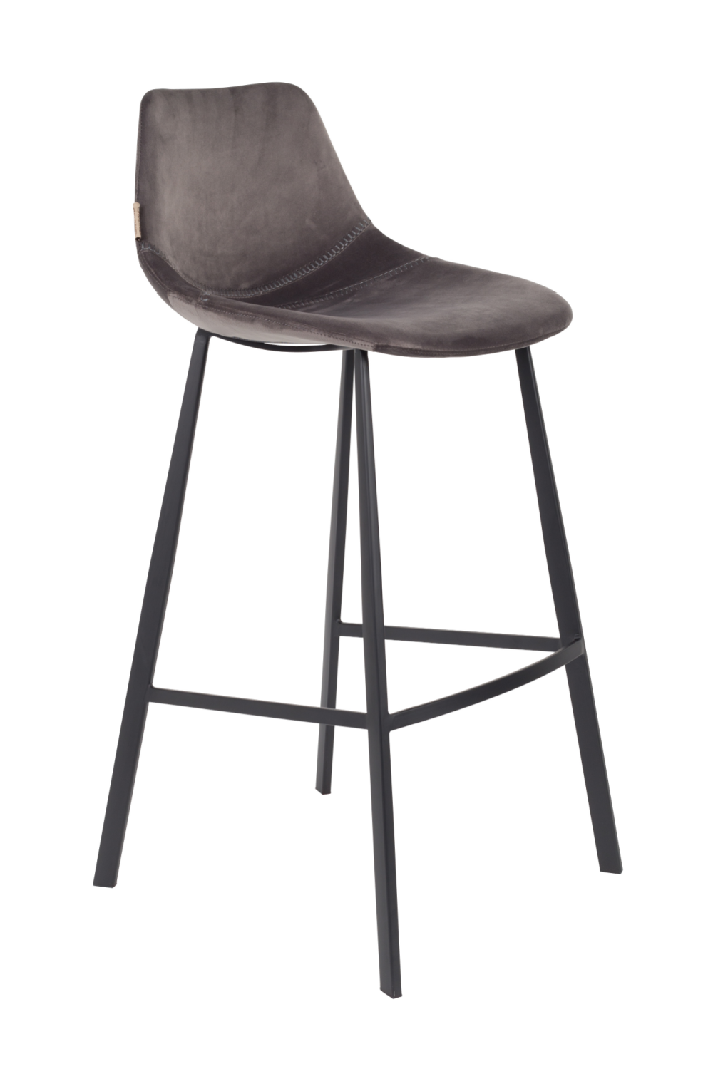 Velvet Upholstered Bar Stools (2) | Dutchbone Franky | OROA.com